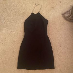 Tight short black dress